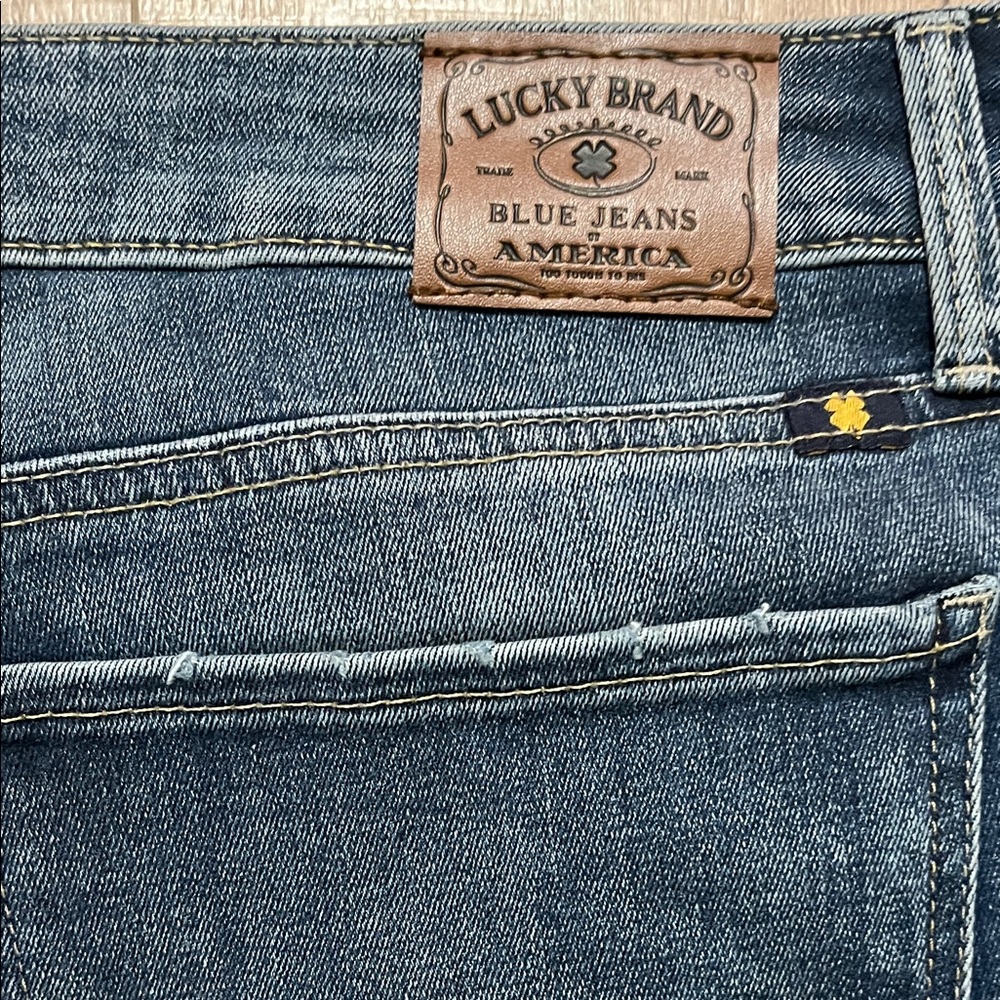 Women’s Lucky Brand Lolita Crop Dark Blue Skinny Jeans Size 12 - Picture 7 of 8